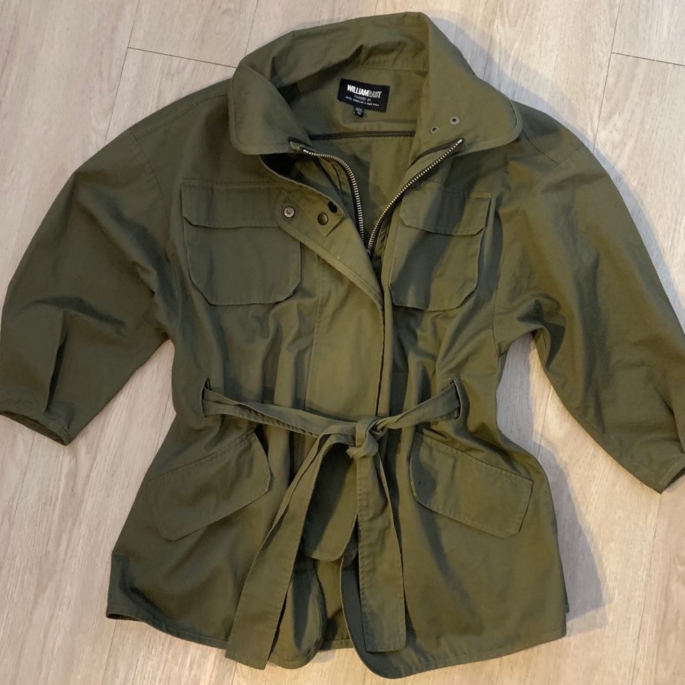 William Rast army green oversized jacket